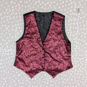 Make An Offer! Red Flower Patterned Vest